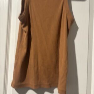Rachel Zoe Camel Ribbed Top